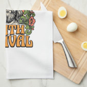 Retro Faith Revival Christelijke Gravure Vector Theedoek (Quarter Fold)