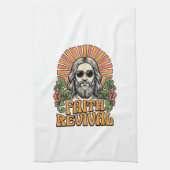 Retro Faith Revival Christelijke Gravure Vector Theedoek (Verticaal)