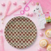 Retro Fall Colors Potholder Style Papieren Bordje (Feest)