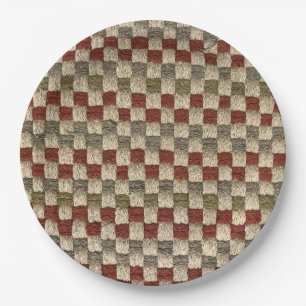 Retro Fall Colors Potholder Style Papieren Bordje