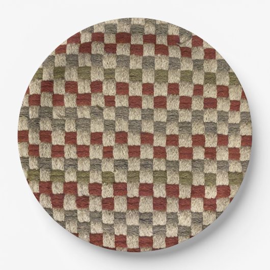 Retro Fall Colors Potholder Style Papieren Bordje (Voorkant)