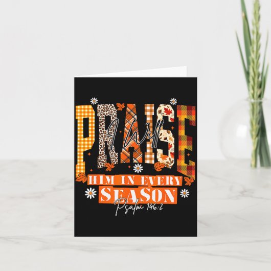 Retro Fall For Jesus He Never Leaves Autumn Christ Kaart (Voorkant)