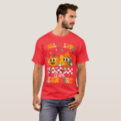 Retro Fall in Love with Learning Autumn Leaf Pumpk T-shirt (Voorkant volledig)