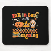 Retro Fall In Love With Learning Autumn Pumpkin Te Muismat (Voorkant)
