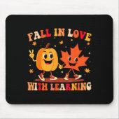 Retro Fall In Love With Learning Autumn Pumpkin Te Muismat (Voorkant)