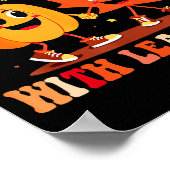 Retro Fall In Love With Learning Autumn Pumpkin Te Poster (Hoek)