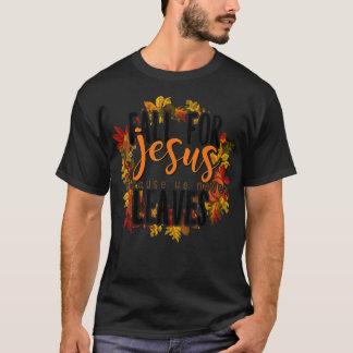 Retro Fall Leaves Autumn Christelijk Gezegde Relig T-shirt