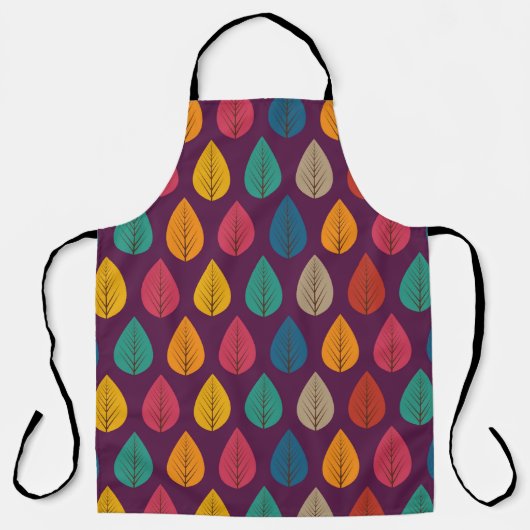 Retro Fall Leaves Schort (Voorkant)
