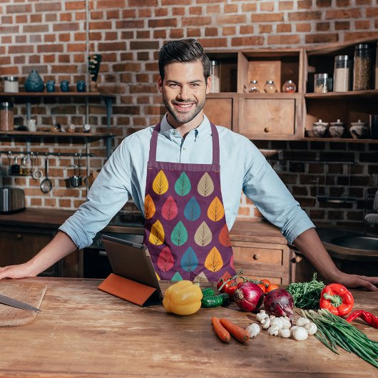 Retro Fall Leaves Schort