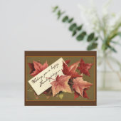 Retro Fallen Leaves Happy Thanksgiving Greet Feestdagenkaart (Staand voorkant)