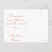 Retro Fallen Leaves Happy Thanksgiving Greet Feestdagenkaart (Achterkant)