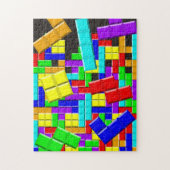 Retro Falling Bricks Arcade Game Puzzle Legpuzzel (Verticaal)