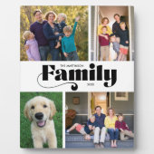 Retro Familie 4 Foto Collage Fotoplaat (Voorkant)