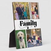 Retro Familie 4 Foto Collage Fotoplaat (Zijkant)