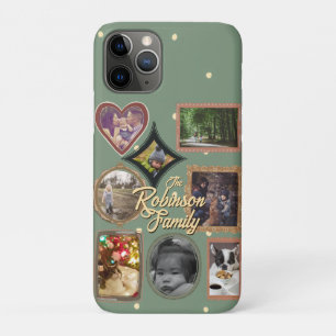 Retro Familie 8 Foto Collage AANPASBAAR Case-Mate iPhone Case