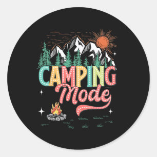 Retro familie camping bemanning Est 2025 Camper Ka Ronde Sticker