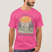 Retro Familie Camping Crew Est 2025 Camper Camp Ca T-shirt (Voorkant)