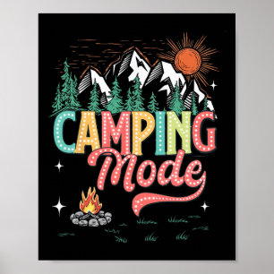 Retro Familie Camping Crew Est 2025 Camper Kamp Poster