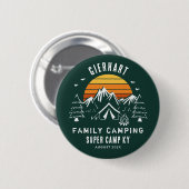 Retro Familie Camping Vakantie Custom Ronde Button 5,7 Cm (Voorkant /achterkant)
