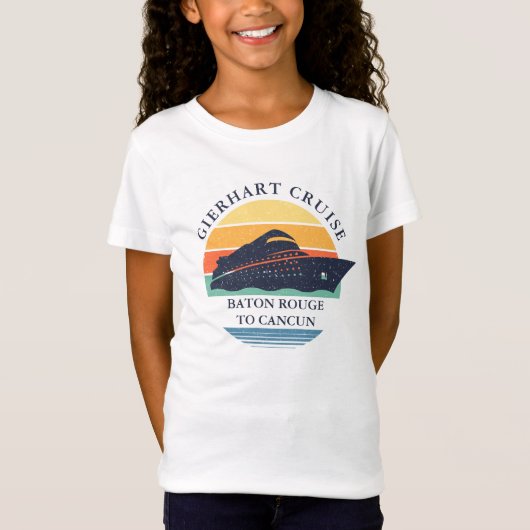 Retro Familie Cruise Matching Vakantie Aangepast T-shirt (Voorkant)