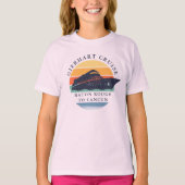Retro Familie Cruise Reis Matching Vakantie T-shirt (Voorkant)