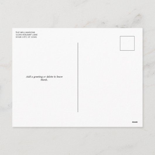 Retro Familie Foto Kerst Feestdagenkaart (Achterkant)