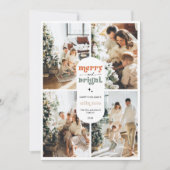 Retro Familie Foto Kerst Feestdagenkaart (Voorkant)