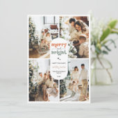Retro Familie Foto Kerst Feestdagenkaart (Staand voorkant)