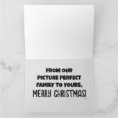 RETRO FAMILIE GRAPPIGE KERSTMIS SCHATTIGEE KAART (Binnen)