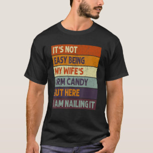 Retro familie Humor Het is niet gemakkelijk Mijn v T-shirt