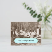 Retro  familie in Sepia Reunion Kaart (Staand voorkant)