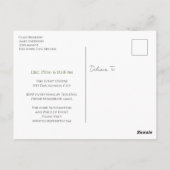 Retro Familie Kerstfeest Save the Date Tree Briefkaart (Achterkant)