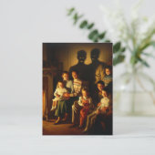 Retro Familie Kerstmis Horror Briefkaart (Staand voorkant)