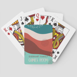 Retro familie matching games kamer personaliseren pokerkaarten