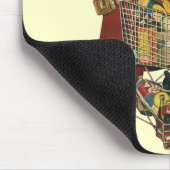 Retro familie, moeder en Kinder boodschappenwagent Muismat (Hoek)