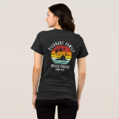 Retro Familie Strandcruise Matching Custom Reunion Tri-Blend Shirt (Achterkant volledig)