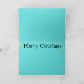 Retro Familie Trimmen van de Kerstboom Kaart (Binnen)