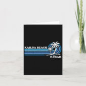 Retro  Familie Vakantie Hawaï Kailua Beach Kaart (Voorkant)