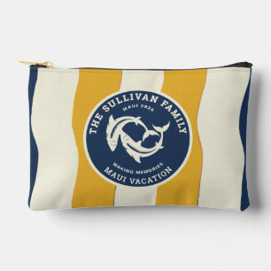 Retro familie vakantie nautisch haaienbadge etui