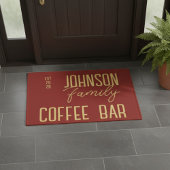 Retro familienaam Coffee Bar Deurmat