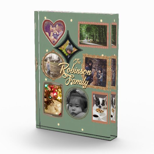 Retro Family 8 Photo Collage CUSTOM Fotoblokken (Rechts)