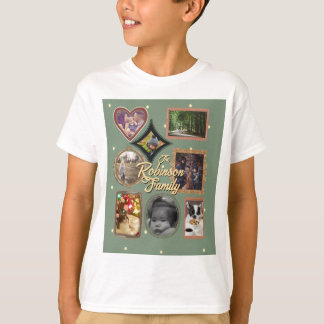 Retro Family 8 Photo Collage CUSTOM T-shirt