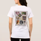 Retro Family 8 Photo Collage CUSTOM Tri-Blend Shirt (Achterkant)