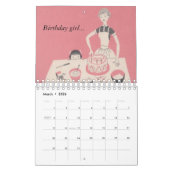 Retro Family Calendar met ondertitels Kalender (Mar 2026)