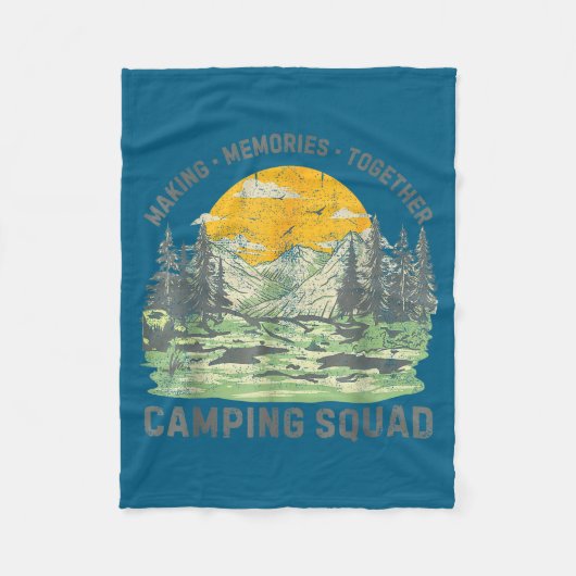 Retro Family Camng Crew Est 2025 Camper Camp Camng Fleece Deken (Voorkant)