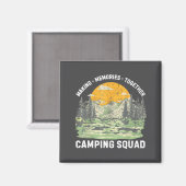 Retro Family Camng Crew Est 2025 Camper Camp Camng Magneet (Voorkant / Achterkant)