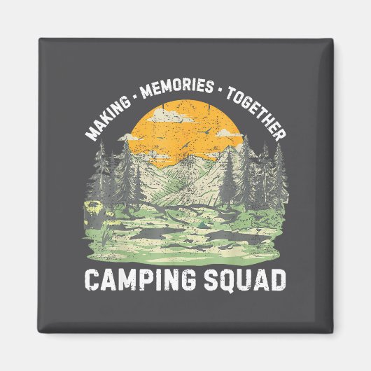 Retro Family Camng Crew Est 2025 Camper Camp Camng Magneet (Voorkant)