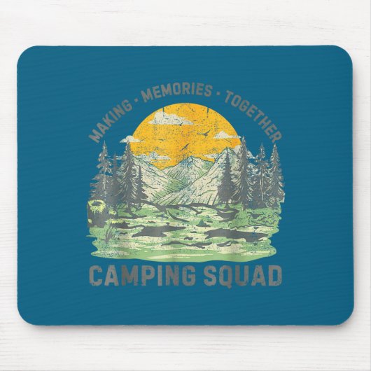 Retro Family Camng Crew Est 2025 Camper Camp Camng Muismat (Voorkant)