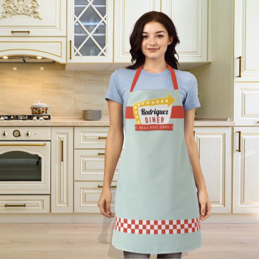 Retro Family Diner Sign Schort