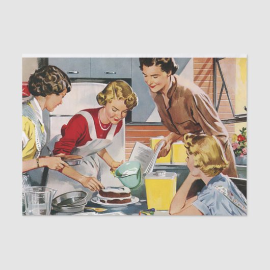 Retro Family Kitchen Tissuepapier (Voorkant)